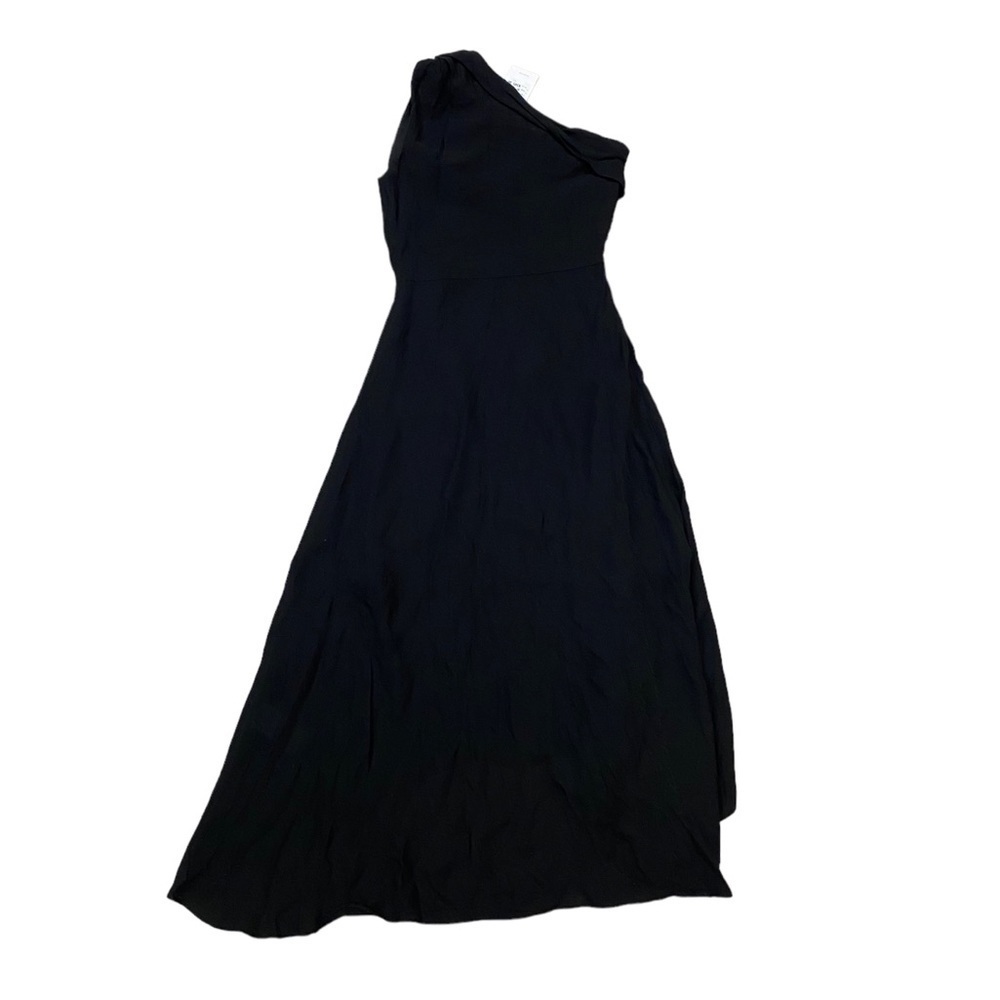 NWT Reiss Ada Asymmetric Hem One Shoulder Dress Black Size 0 - Picture 5 of 9